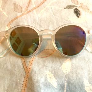 white reflective sunglasses